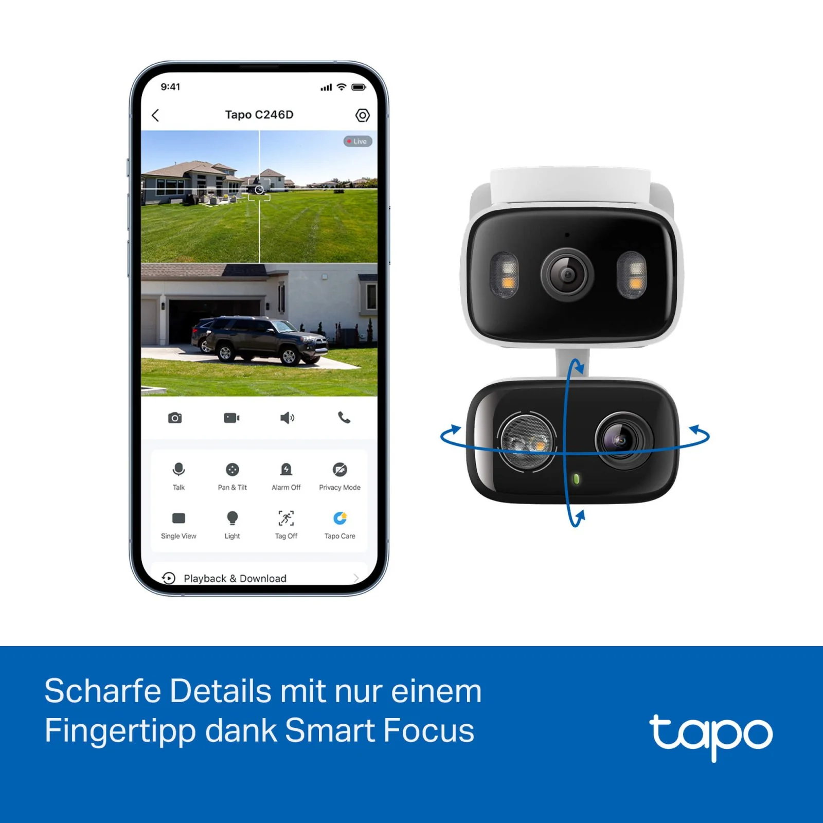2K+2K Dual-Objektiv 360° Outdoor Kamera | Tapo C246D - Image 8