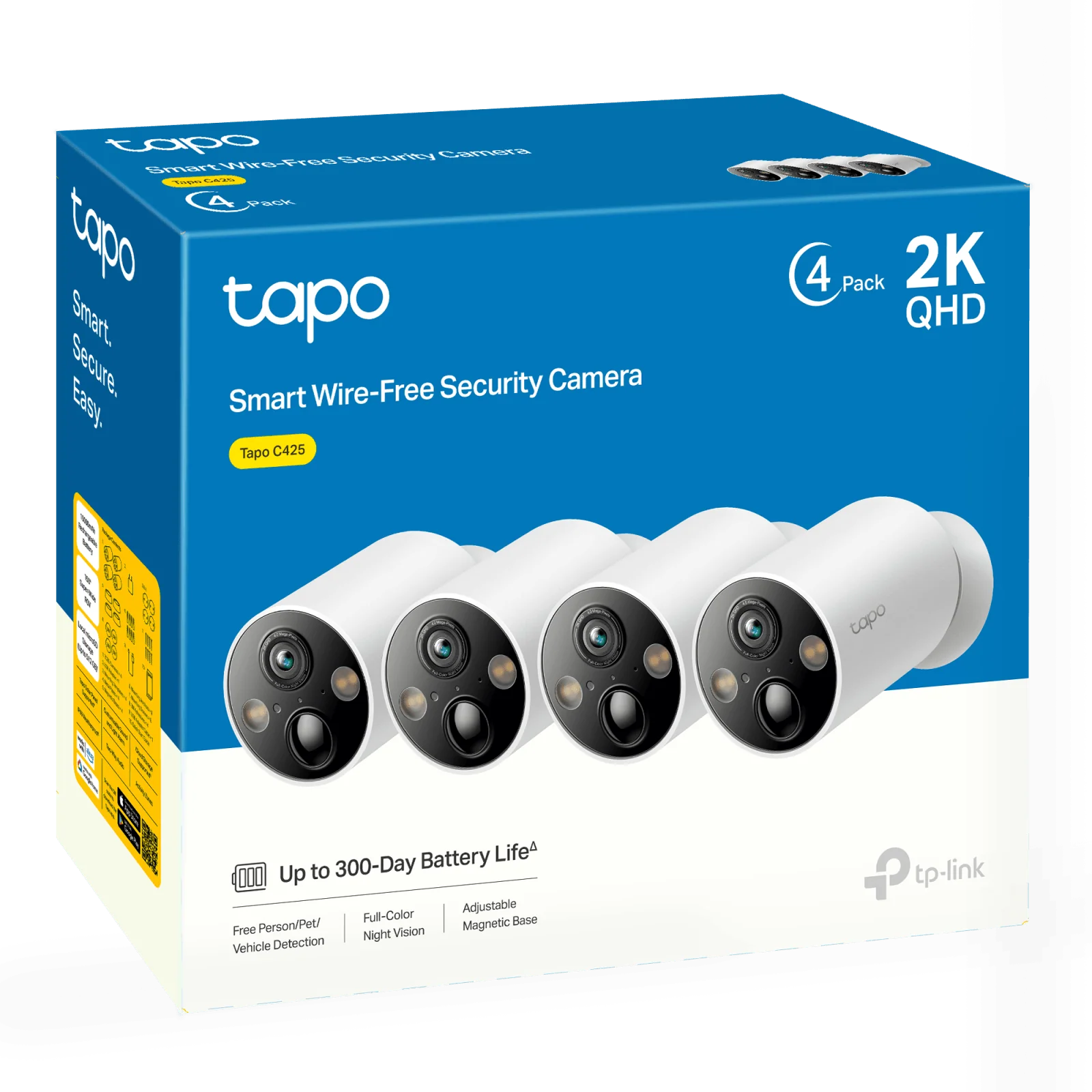 2K 4MP 10000mAh Akku Kamera | Tapo C425(4er-Pack) - Image 8