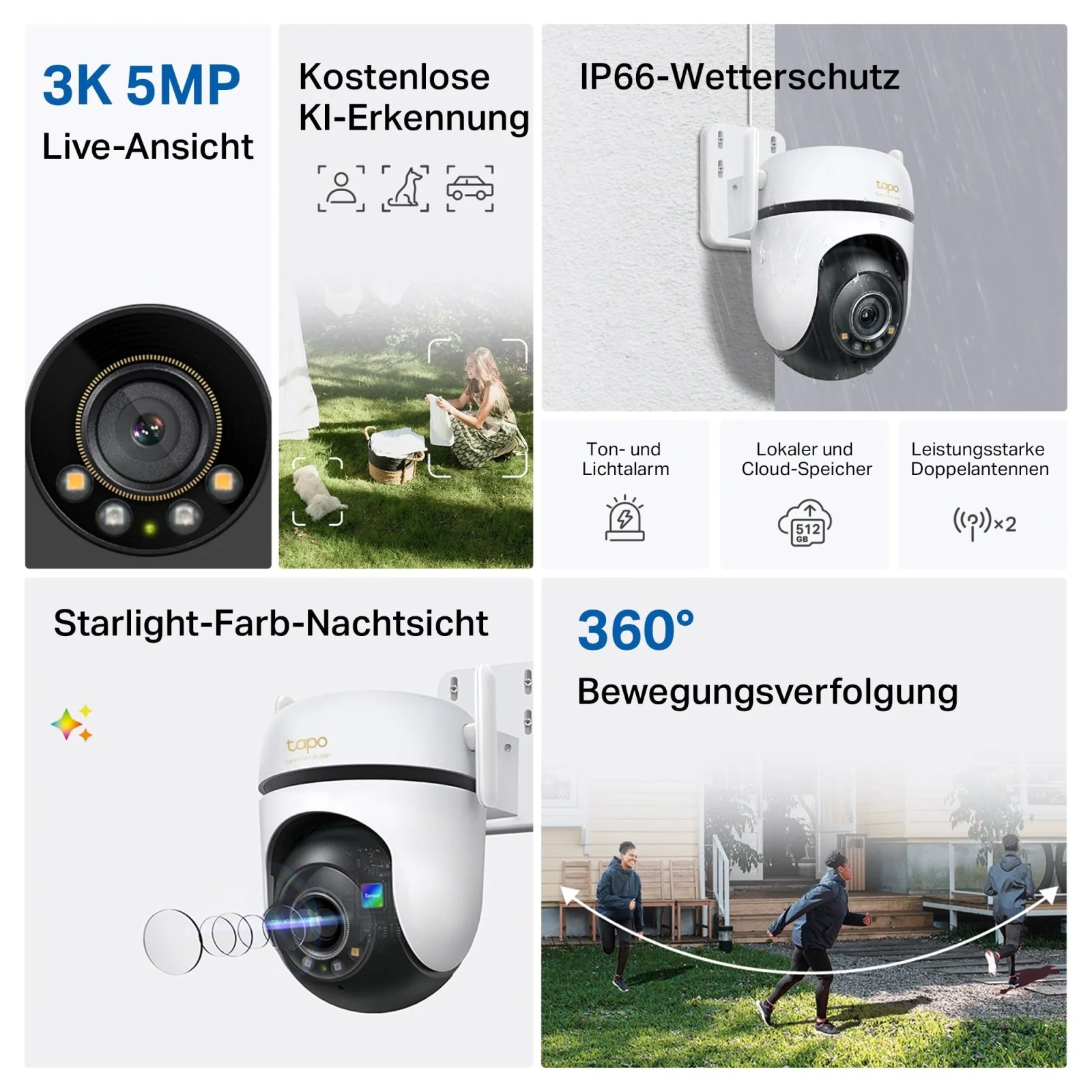 3K 5MP 360° Outdoor Kamera | Tapo C530WS - Image 4