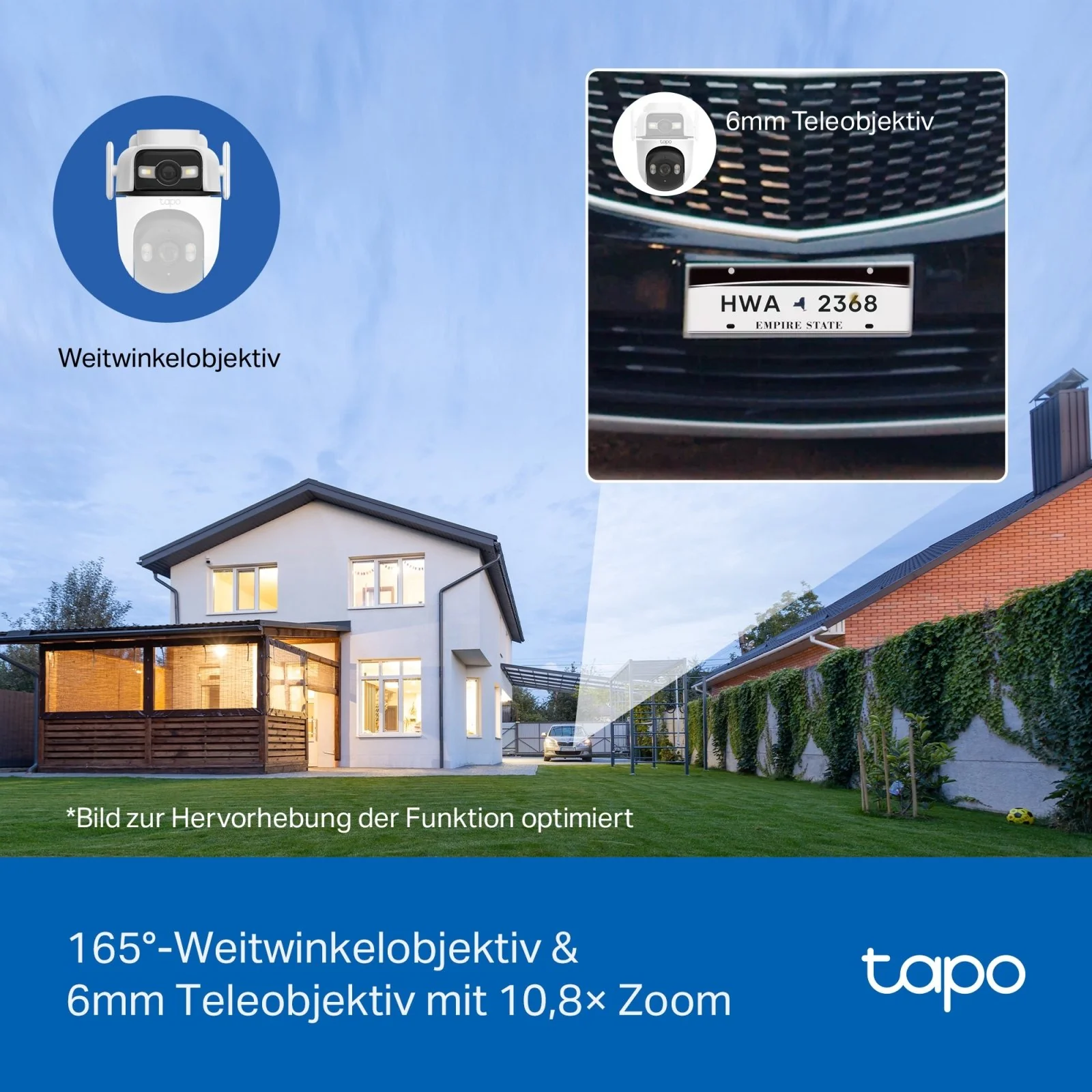 2K+2K Dual-Objektiv 360° Outdoor Kamera mit IP66-Wetterbeständigkeit | Tapo C545D - Image 4
