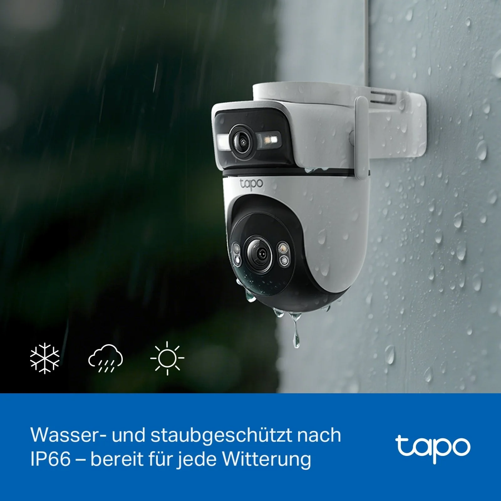 2K+2K Dual-Objektiv 360° Outdoor Kamera mit IP66-Wetterbeständigkeit | Tapo C545D - Image 6