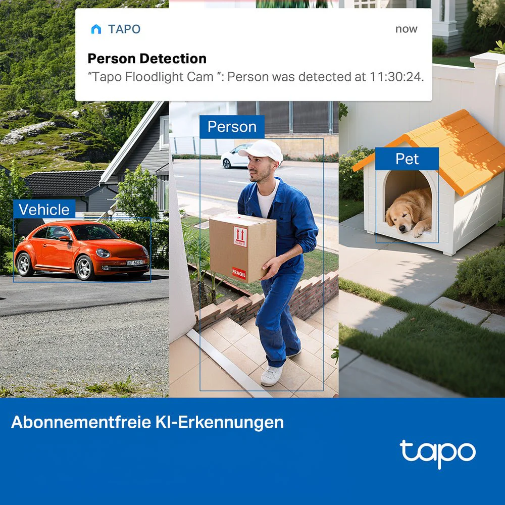2K 3MP 360° 800-Lumen Solarbetriebene Flutlicht Kamera | Tapo C615F KIT - Image 10