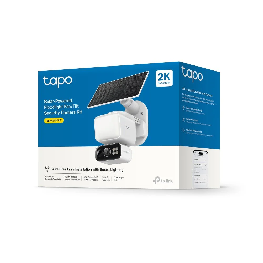 2K 3MP 360° 800-Lumen Solarbetriebene Flutlicht Kamera | Tapo C615F KIT - Image 13