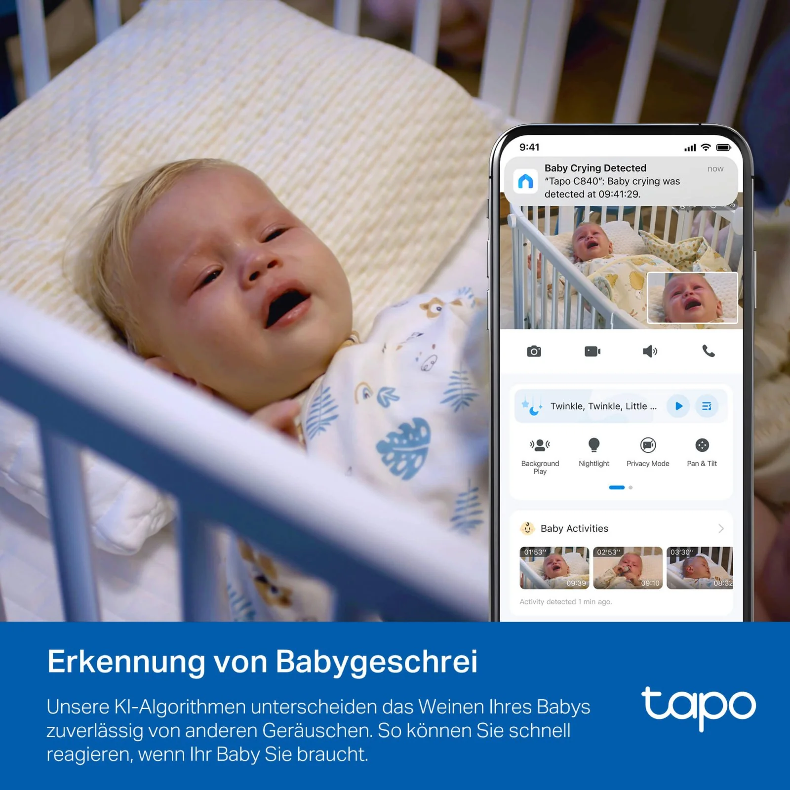 2K 4MP Dual-Objektiv 360° Baby Kamera | Tapo C840 - Image 5