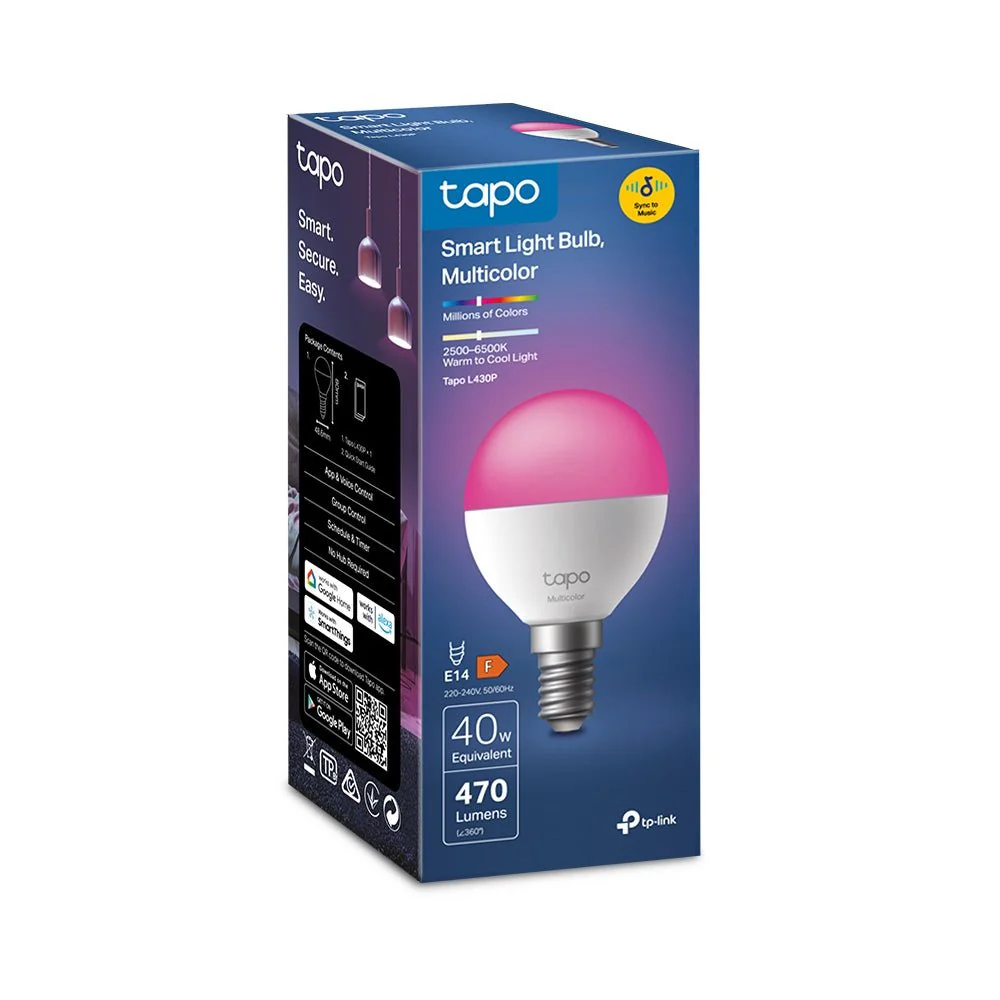 E14 & 470 Lumen Tapo L430P | WLAN Glühbirne mehrfarbig - Image 9