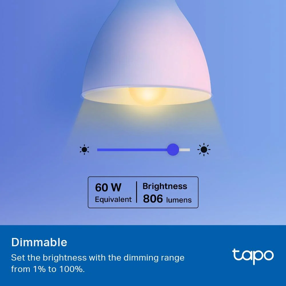 E27 & 806 Lumen Tapo L530E(4er-Pack) | WLAN Glühbirne mehrfarbig - Image 4