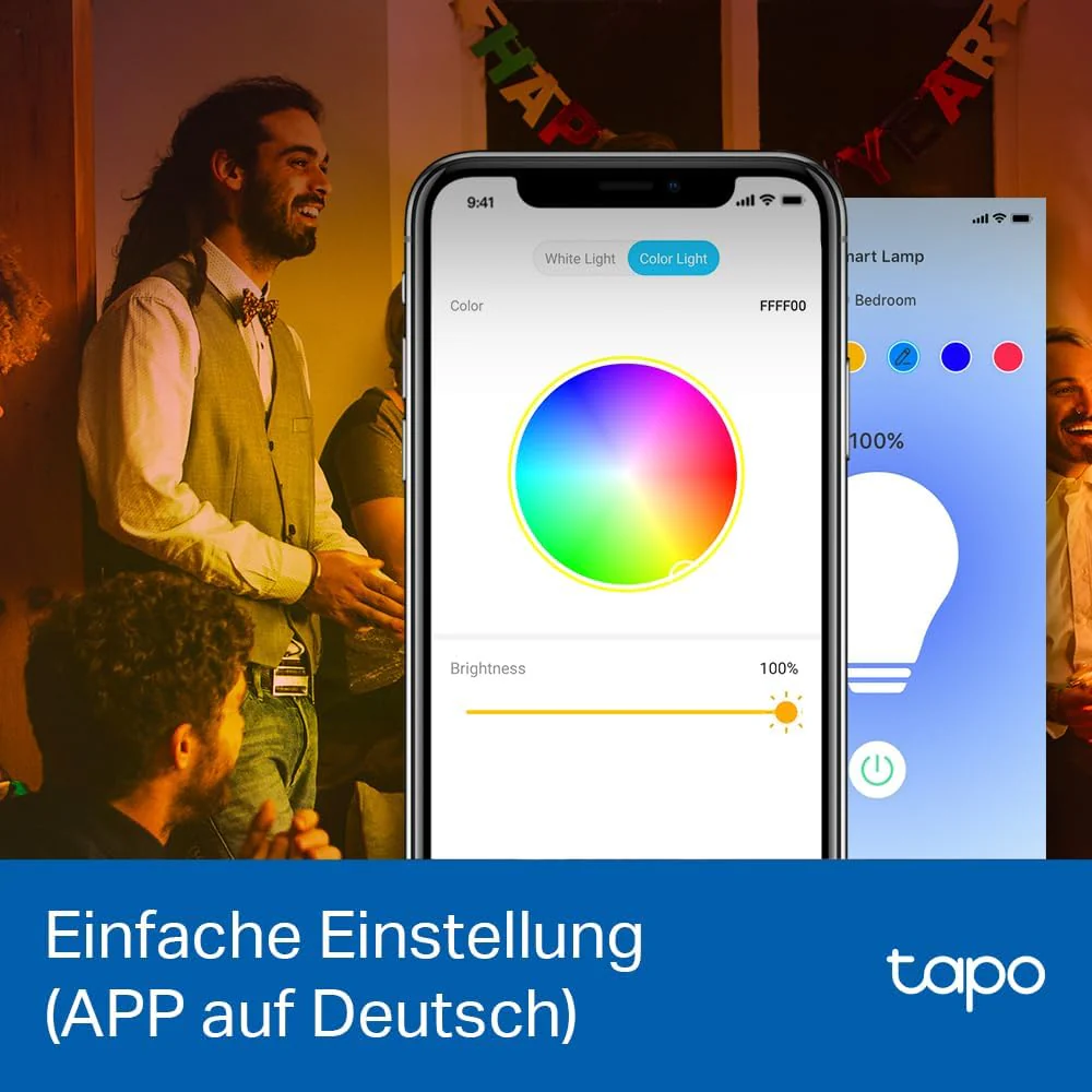 E27 & 806 Lumen Tapo L530E | WLAN Glühbirne mehrfarbig - Image 3