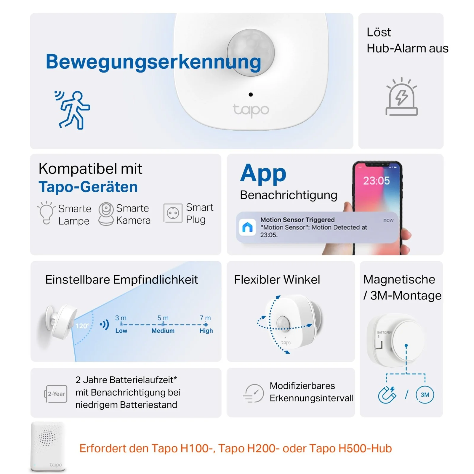 Tapo T100 | Smart Bewegungsmelder mit sofortigem Alarm - Image 3