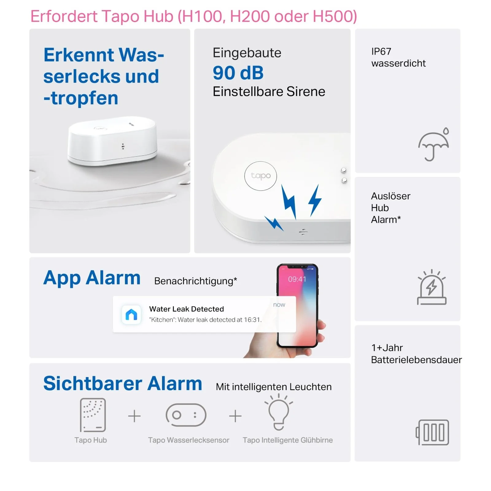 Tapo T300 | Smart Wasserlecksensor mit sofortigem Alarm - Image 3